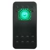 Green Led Light Bar Rocker Switch SPST 5Pins/DPDT 7Pins For Car Marine Boat IP68 NARVA Carling ARB Auto Parts Camper Replacement Switches4