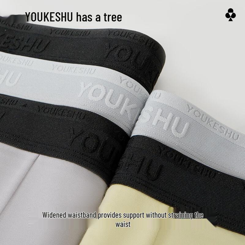 Youkeshu Men's Cotton Antibacterial Boxer Briefs