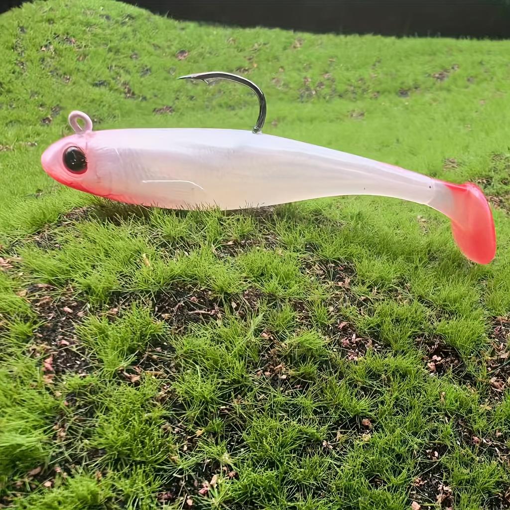 Silicone Paddle Tail Swimbait Fishing Lure, Colorful Bass Fishing Jig Heads, Trout Bait for Freshwater & Saltwater