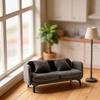 1/12 Miniature Sofa Model Figurine Doll House Furniture Soft Fabric Love Seat Easy to Clean Scene Setting Accessories