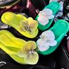 Fashion Butterfly-Knot Rubber Slippers Beach Shoes Slides Fur Flip Flops Sabot Hawaiian Rubber Slippers Fur Flip Flops Beach Shoes Slide