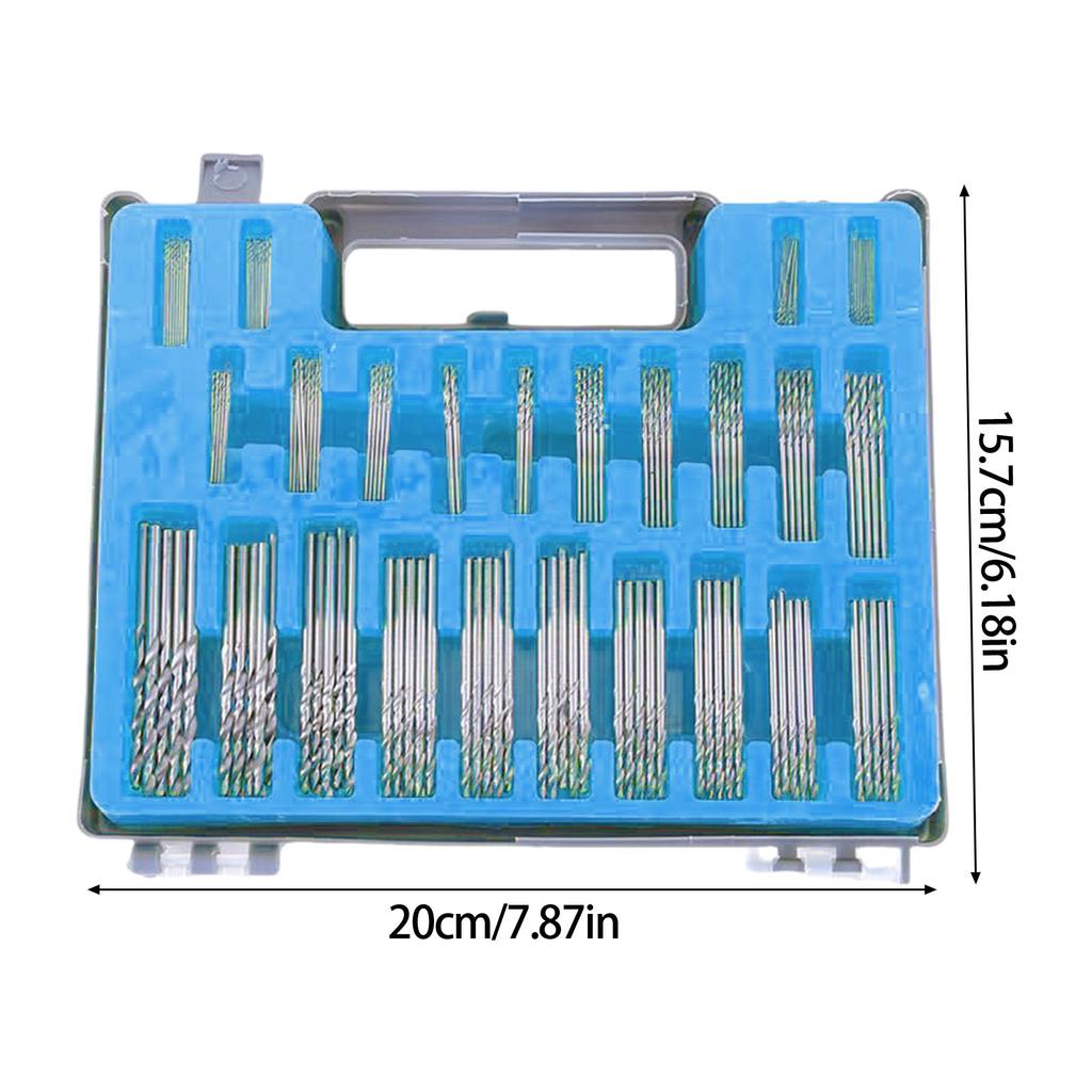 150Pcs Mini Twist Drill Bit Set High Speed Steel For Precision Drilling In Jewelry Model Making Projects