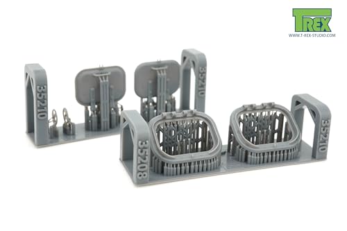 T-Rex Studio 1/35 Scale WWII German Tiger I Heavy Tank Mid-Type Loader's Hatch, Cast/Welded Type 2-in-1 (Set of 2), Plastic Model Parts TR35210