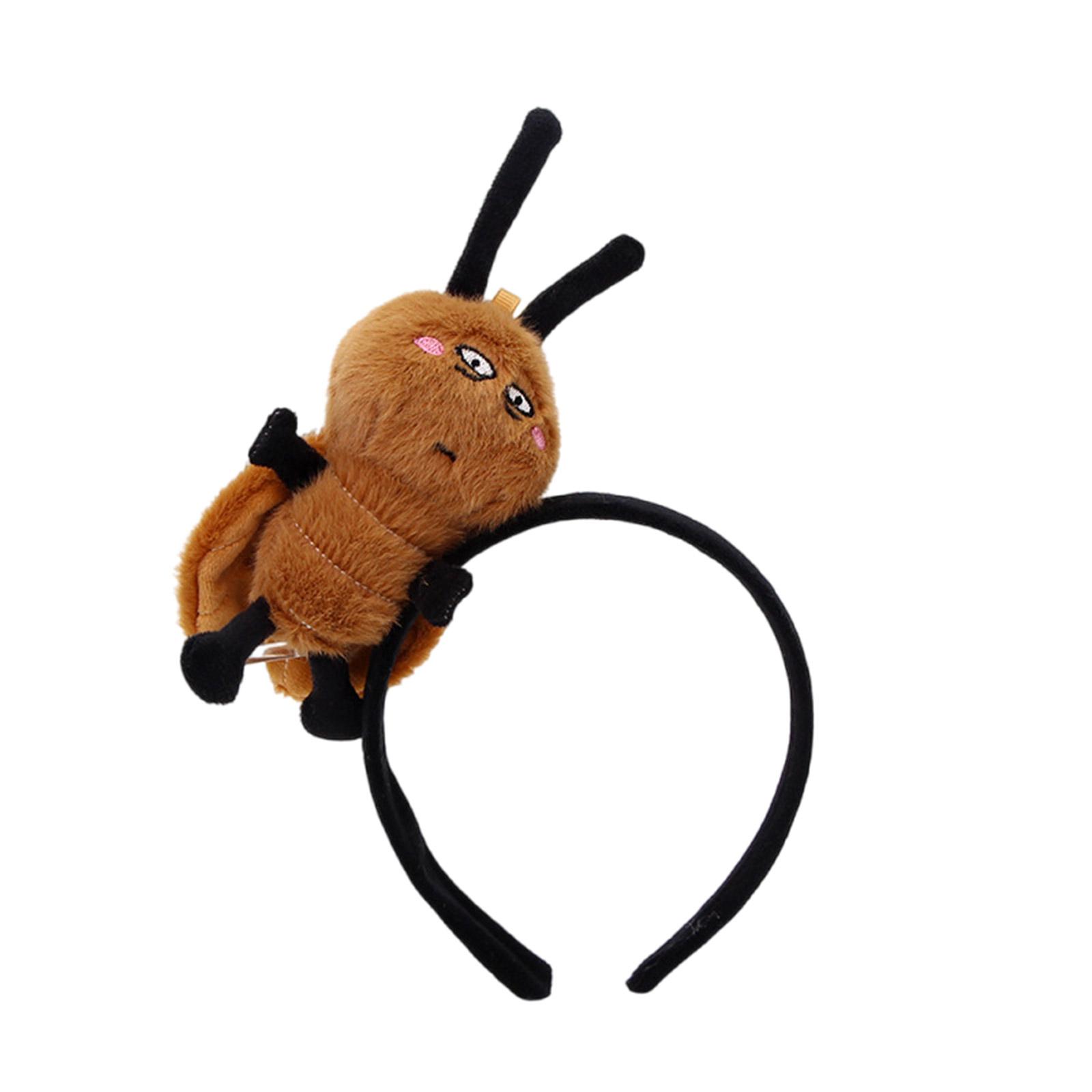 

Забавный плюшевый ободок с тараканом для всех возрастов, для Хэллоуин-вечеринки, собрания, головной убор, школьного мероприятия, фестиваля, реквизит, обручи для волос A