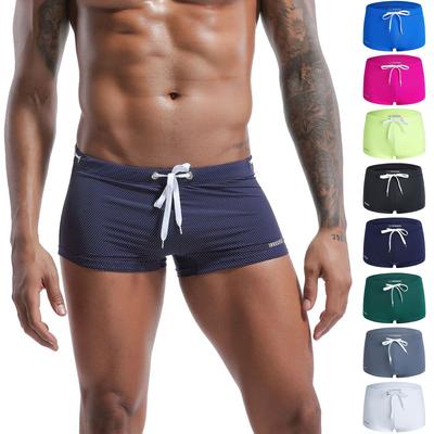 Men's Swim Trunks Lanyard Low Waist Boxer Trunks  Spring Beach