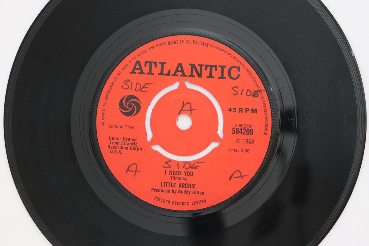

7inch Record LITTLE ARCHIE - I Need You 584209 Atlantic 1968 UK Soul/Funk Used