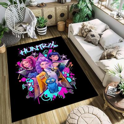 1 Stück KPop Dämonenjäger Teppich - Heimdekoration Teppich für Wohnzimmer Schlafzimmer Bodenbelag Computerstuhl Bereichsteppich