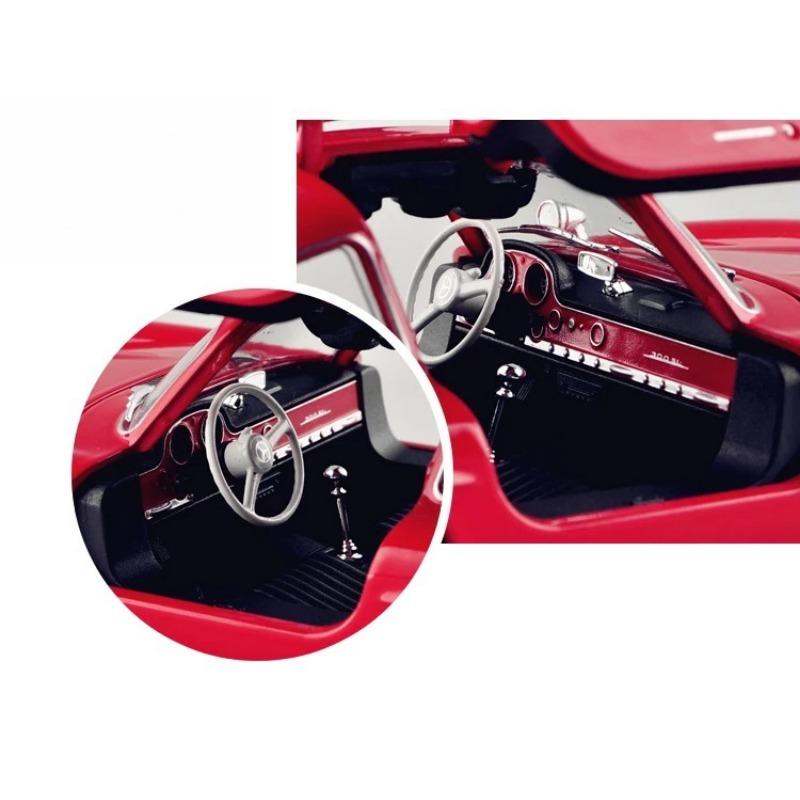 WELLY 1/24 Mercedes Benz 300SL Alloy Scale Model Car Model Diecast Metal Static Collection Children Toy Car Vehicles Gifts