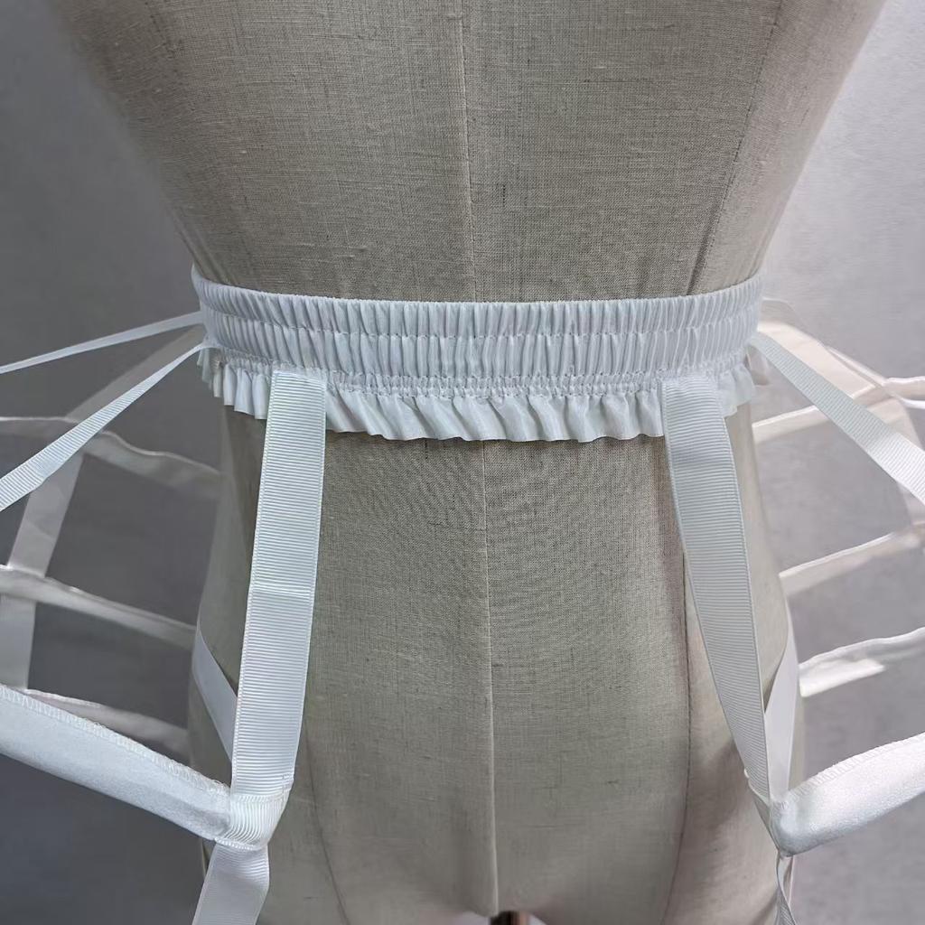Women's Baroque Pannier Petticoat Victorian Bustle Cage Hoop Skirt Underskirt Crinoline Cosplay Vintage