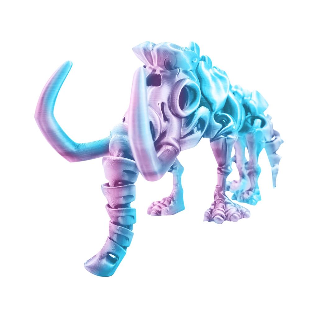 3D Printed Mammoths Figures Toys Model Multi-Jointed Movable Ornament Realistic Animals Decorative Desktop Creative Novelty Toys