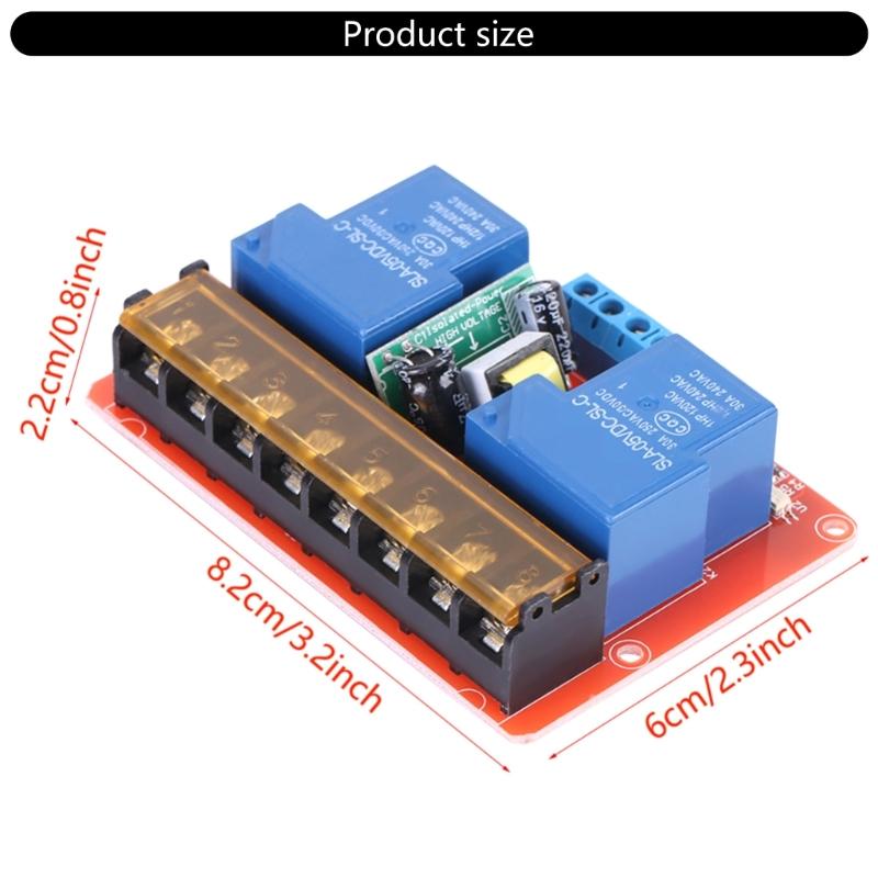 DC5V AC110/220V Double Channel 30A Power Relays Module Supports High/Low Level Triggering for Safe Automation