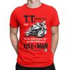 Magliette Retro Novità per Motociclisti da Uomo Girocollo in Cotone The Isle of Man TT Manica Corta Magliette Abbigliamento Originale