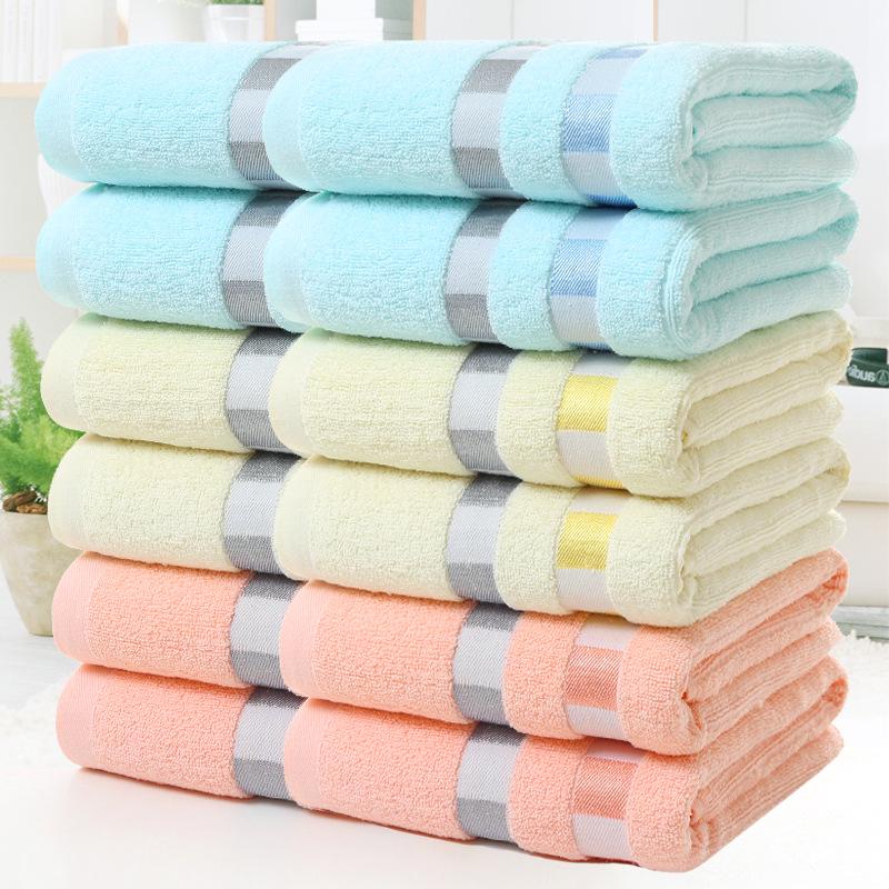 Ribbon Grid Large Cotton Bath Towel for Home