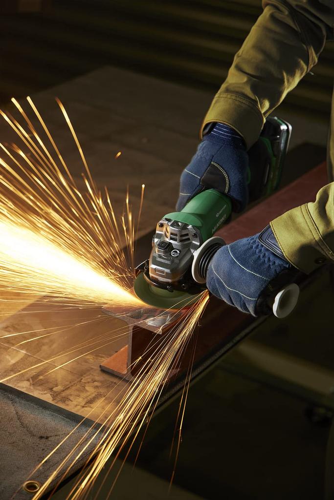 HIKOKI 36V Rechargeable Disc Grinder 125mm Grit Charger and Case Sold Paddle Kickback Reduction Infinitely Variable G3613DD, Diameter, Separately,