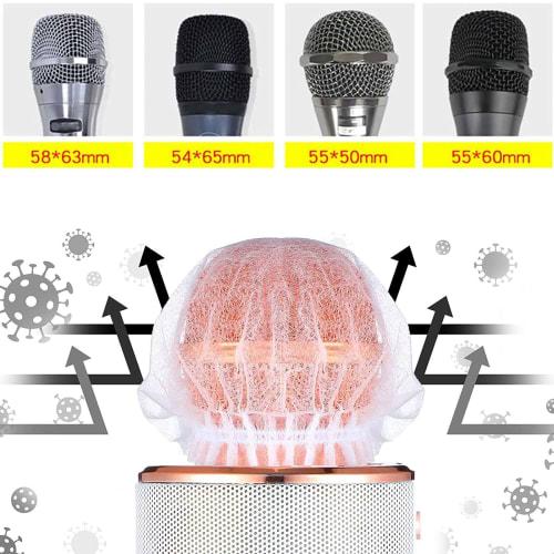 Aqevn 200-Piece Disposable Microphone Covers, Windscreens for Handheld Microphones, KTV Recording, Studio, and Karaoke (Mixed Colors)