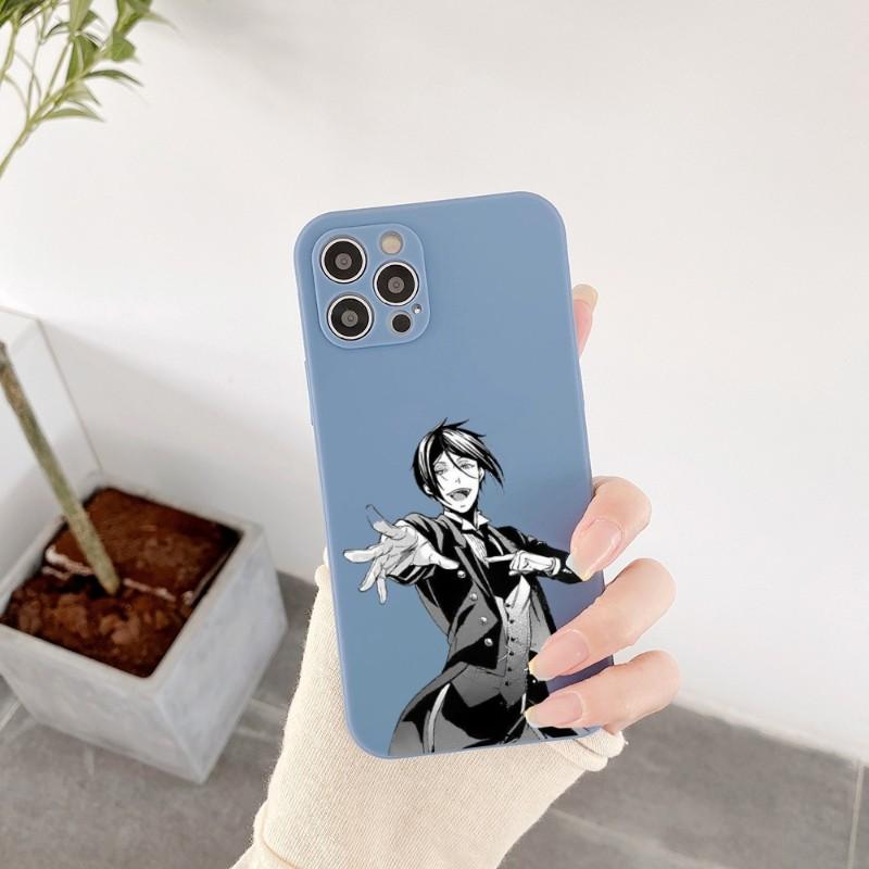 Butlers Ciel Phantomh Phone Case For IPhone 14 11 12 13 Pro Max X XR XSMax 6 6S 7 8 Plus SE 2022 Soft Square Color Phone Cover