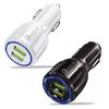 3.0QC Car Charger with Blue Light Dual Port Voltage Stability Without Heating USB Car