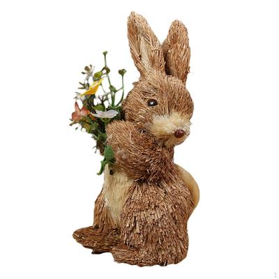 Artificial Easter Handmade Craft Figurine Collectible Woven Ornament for Gift Photo Prop Home Decor