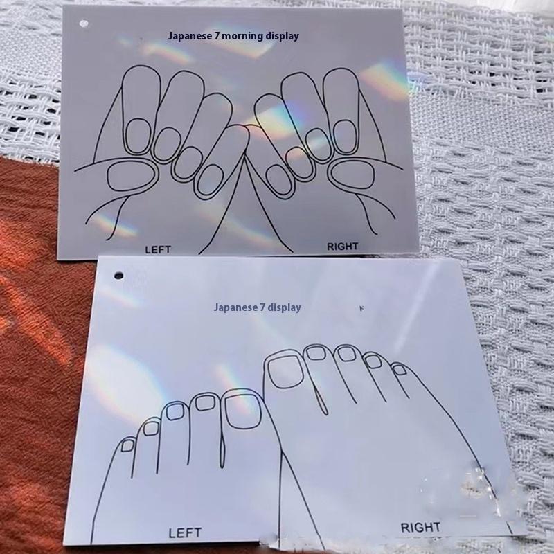 10 Sheets/Lot Nails Display Card Hand Feet False Nail Tips Packing Card Nail Art Storing Cardboard Manicure Showing Cards