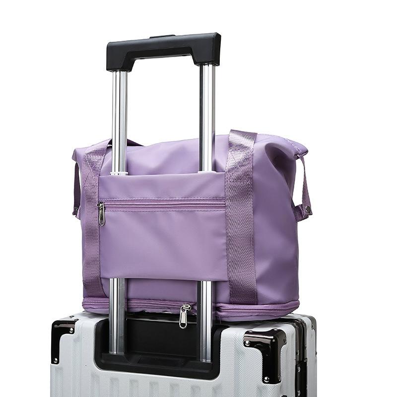 Women's small fitness bag, expandable, with dry and wet separation, Oxford cloth, lightweight casual handbag