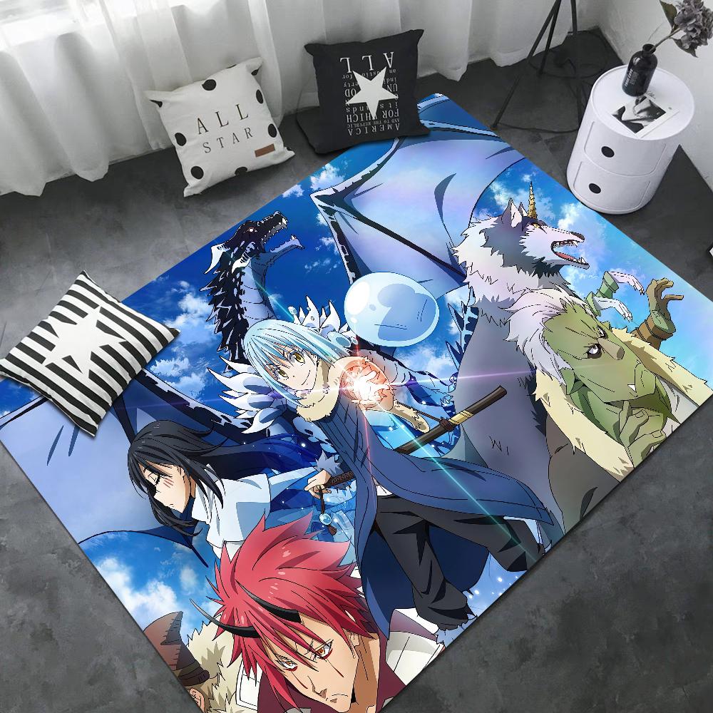 Ich wurde als Schleim wiedergeboren Anime Bodenteppich Nordischer Stil Heim Fußmatte Badezimmer-WC Matten Schlafzimmer Hotel Dekor Matte