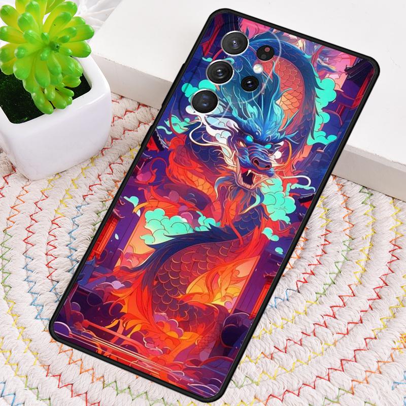 Chinese Dragon Phone Case for Samsung Galaxy note 10 pro S26 Ultra S23 S24 FE S25 S21 S22 PLUS shockproof Cove