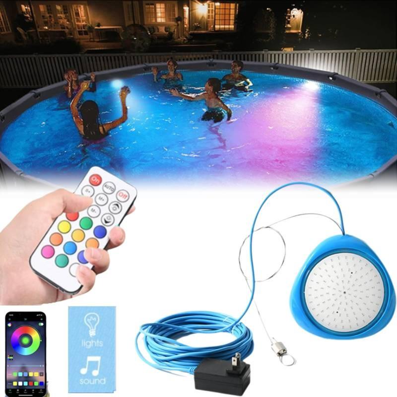 Vielseitige Bluetooth-App-gesteuerte LED-Poolleuchte mit beeindruckender Mehrfarbenbeleuchtung für jeden Pool