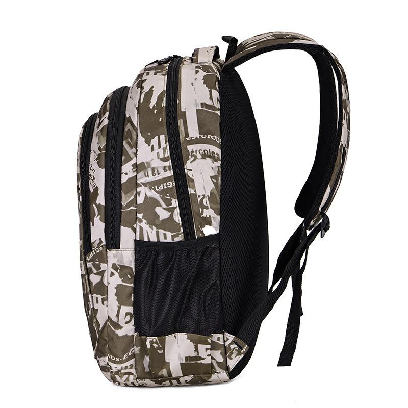Student schoolbag boys junior high school students large capacity light high school students backpack 2 new camouflage backpack