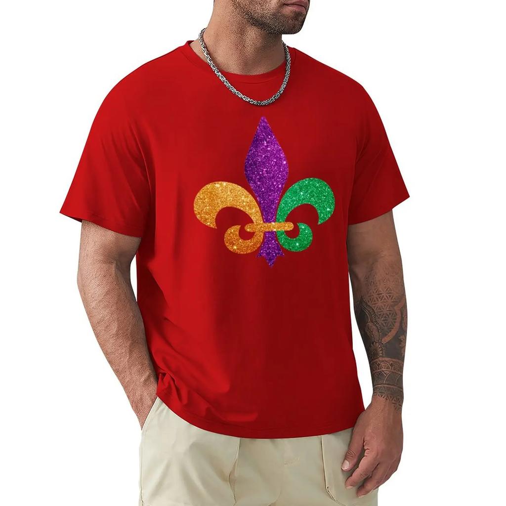 Mardi Gras 2020 - Fleur De Lis Mardi Gras T-Shirt plus size tops quick drying t-shirt Short sleeve tee men