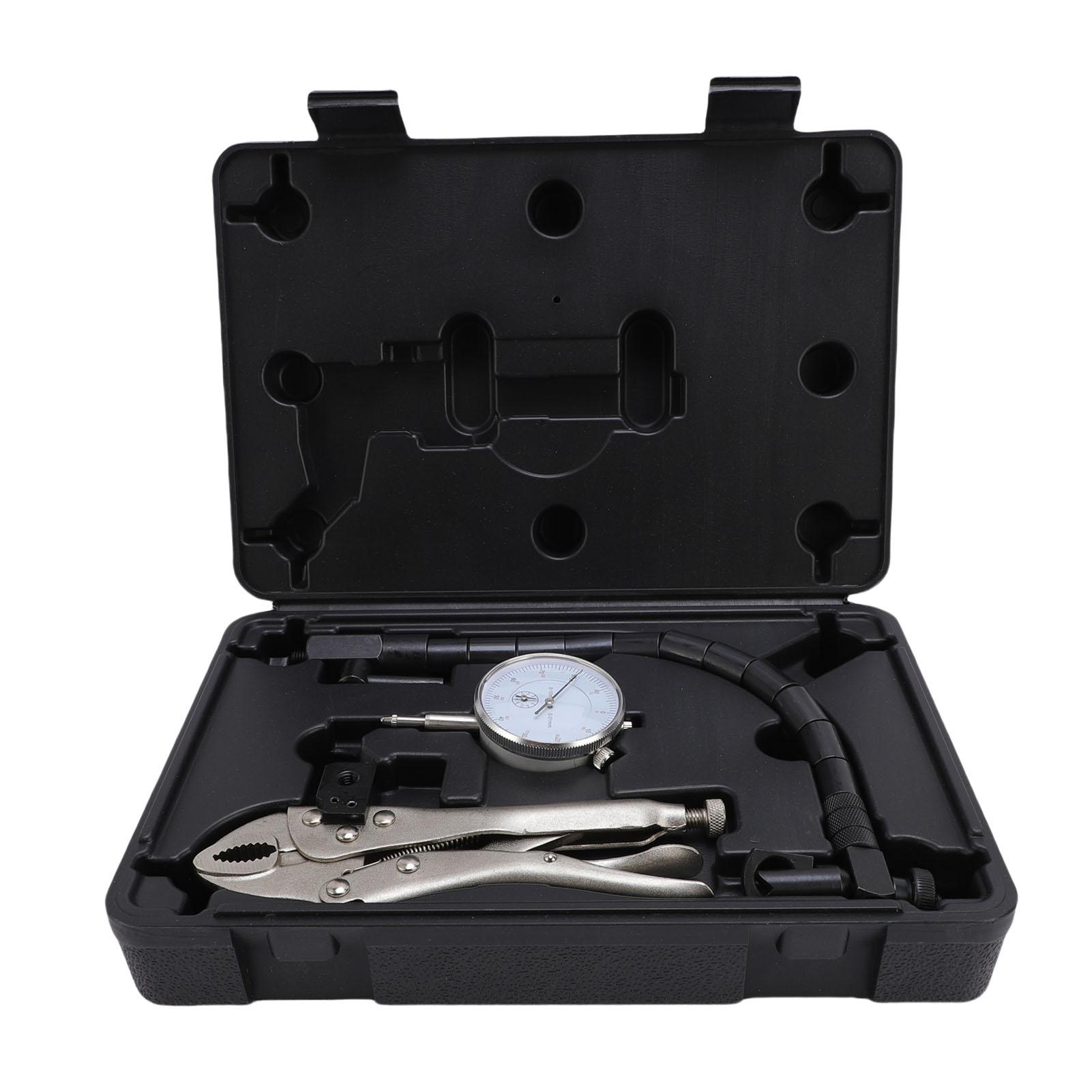 

Набор щупов для тормозного диска Портативный 7-дюймовый фиксирующий зажим Многофункциональный набор щупов для диска и ротора для оценки люфта зубчатой передачи чёрный