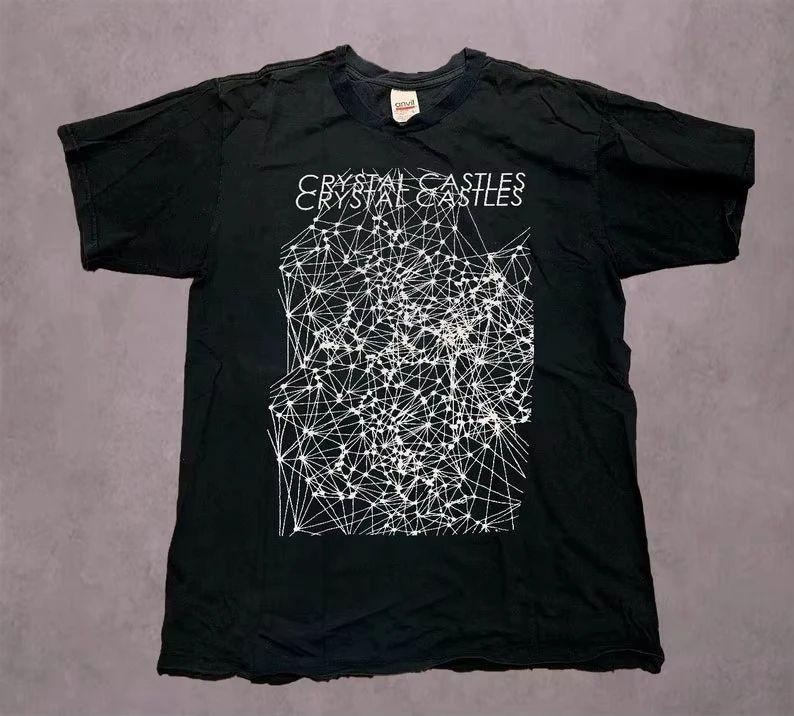 ROCK Vintage T ShirtsCrystal Castle Band Album T-shirt Summer New Style Casual Fashion T-shirt Y2k Punk FashionT-shirts Unisex