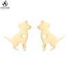 Cute Stainless Steel Heart Dog Earring for Women Cartoon Animal Ear Jewelry Girls Student Lovely Pup Earrings Gifts Accessories
