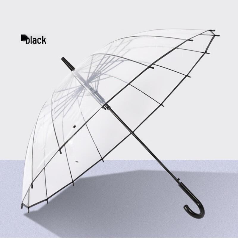 Автоматический прозрачный зонт с 16 ребрами
