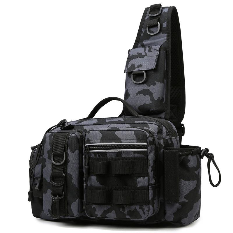Travel Master Multifunctional Luya Chest Bag Large Fanny Bag Tactical Crossbody Fishing Fishing Bag Plug Rod Bag Outdoor Backpack