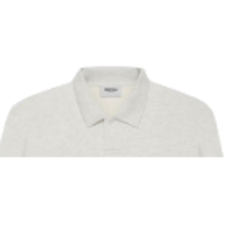 Fear of God Essentials SS21 Long Sleeve French Terry Polo Unisex Tops Light-Heather-Oatmeal FOG-SS21-600