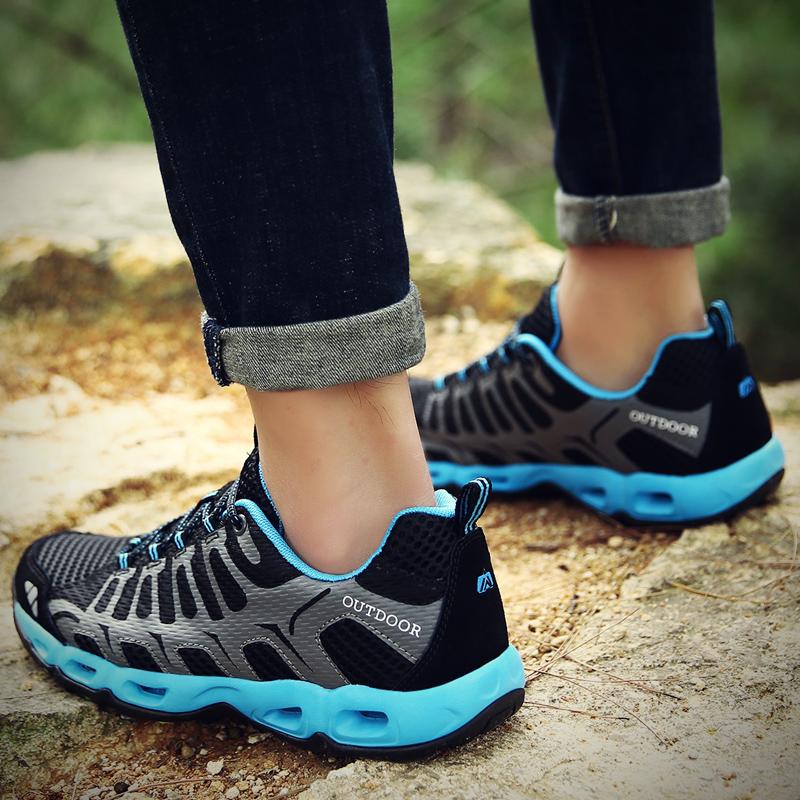 Men's Casual Shoes Male Summer Shoes Mesh Breathable Men's Outdoor Sneakers Rubber Sole Men's Hiking Shoes
