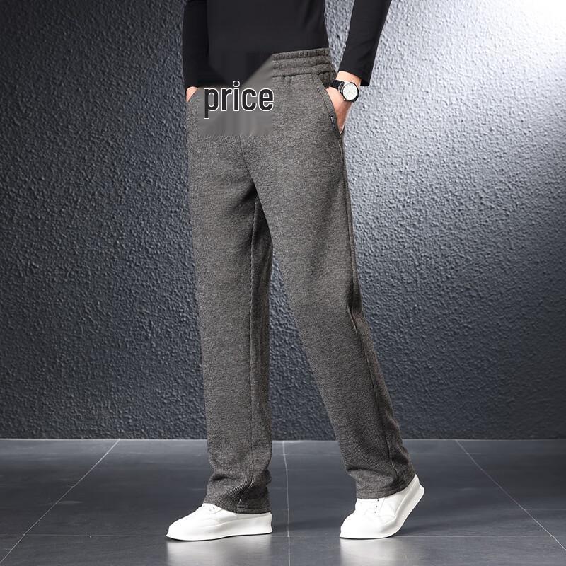 Yiliteng Men's Thickened Fleece-Lined Casual Pants YTMSDKY9307