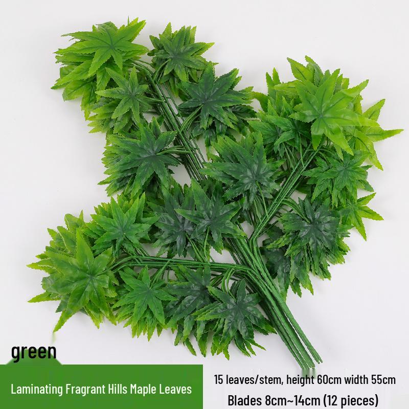 Artificial Red Maple Leaves for Indoor/Outdoor Decor and Landscaping