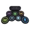 Electronic Drum Set Rechargeable Portable Silicone 9 Drums Practice Pad with Drumsticks Headphone Jack Built in Dual