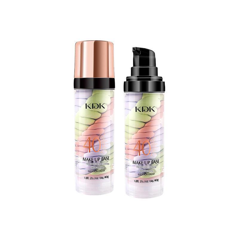 KDK Triple-Tone Bird Dropping Concealer & Primer: Brightens, Smooths, and Minimizes Pores for a Natural Finish.