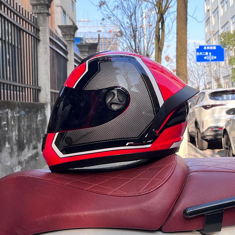 Motorcycle helmet full helmet men and women winter warm safety four seasons knight electric vehicle locomotive full