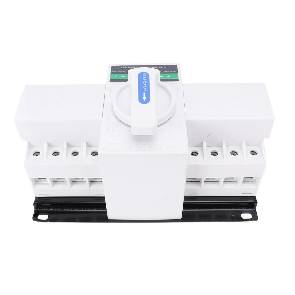 Double Power Automatic Transfer   AC400V ATS 4P 63A Generator Changeover   Manual Transfer   for Home Flame Retardant PC Material