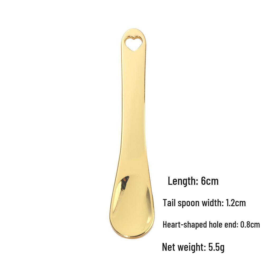 Metal Face Cream Applicator Spoon for Cosmetics and Masks, Short Handle