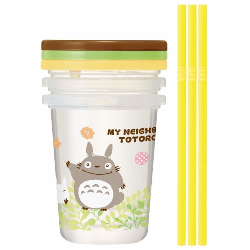 Skater Polypropylene Tumbler with Straw 3 Pieces 320ml My Neighbor Totoro Plants Ghibli Made in Japan SIH3ST