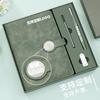 A5 Rundschnallen-High-End-Notizbuch-Geschenkset mit individuellem Logo