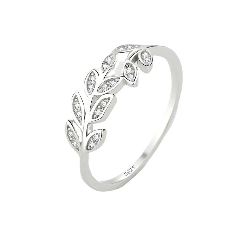 S925 silver row ring, branch closed moissanite ring, women s diamond ring, niche daily jewelry gift adjustable