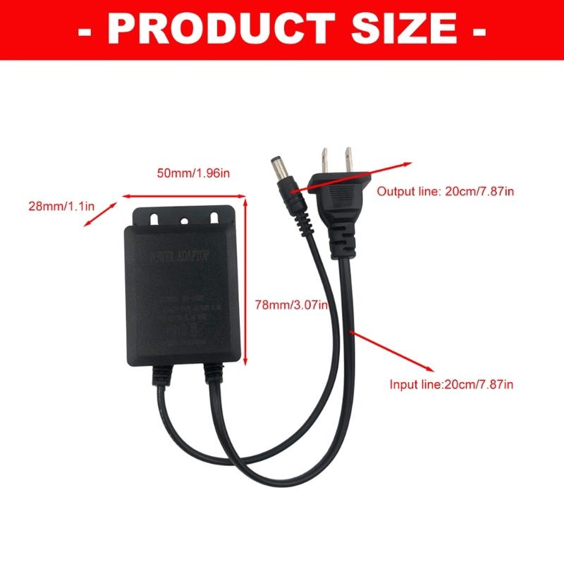 AC100 240V to DC12V 2A Power Adapter Universal Input andWaterproof Outdoor Design for Electronics