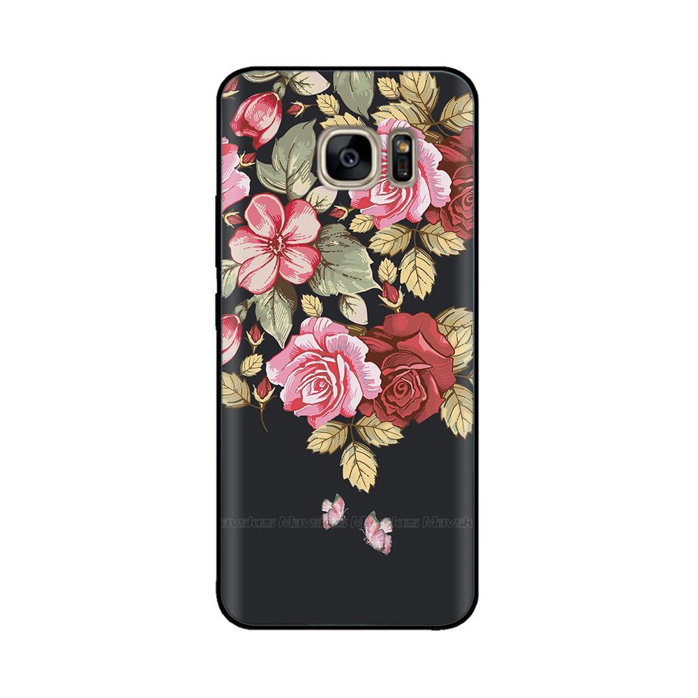 Black Silicone Case For Samsung Galaxy S6 Edge Case Soft TPU Cover For Samsung Galaxy S6 S 6 Edge Case Cover Bumper Coque Para