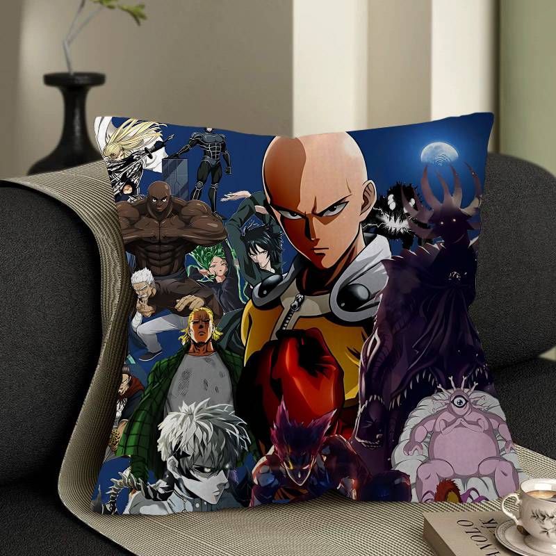 Superhero Anime O-One P-Punch Man Cushion Cover Decorative Pillow Sofa Home Decor Case Pillow Cases