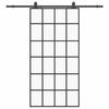 VidaXL Porte coulissante kit de quincaillerie noir 102x205cm verre ESG, porte intérieure, porte de grange intérieure, porte 3375855